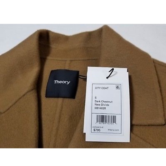 Theory 100% cashmere and wool city coat size S/P - Picture 4 of 6